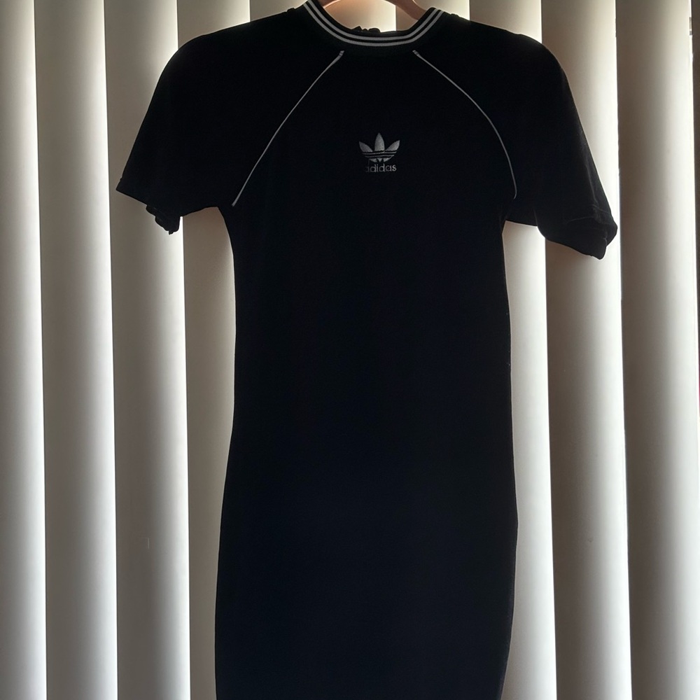 Adidas x H&M Velvet Dress – Black Mini Dress Small EUC
Limited